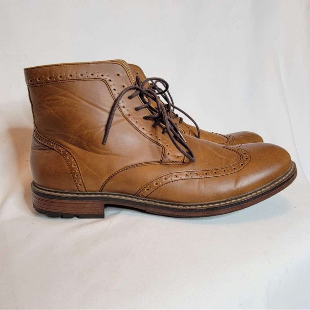 Size 12 goodfellow & Co  brown leather dress boots